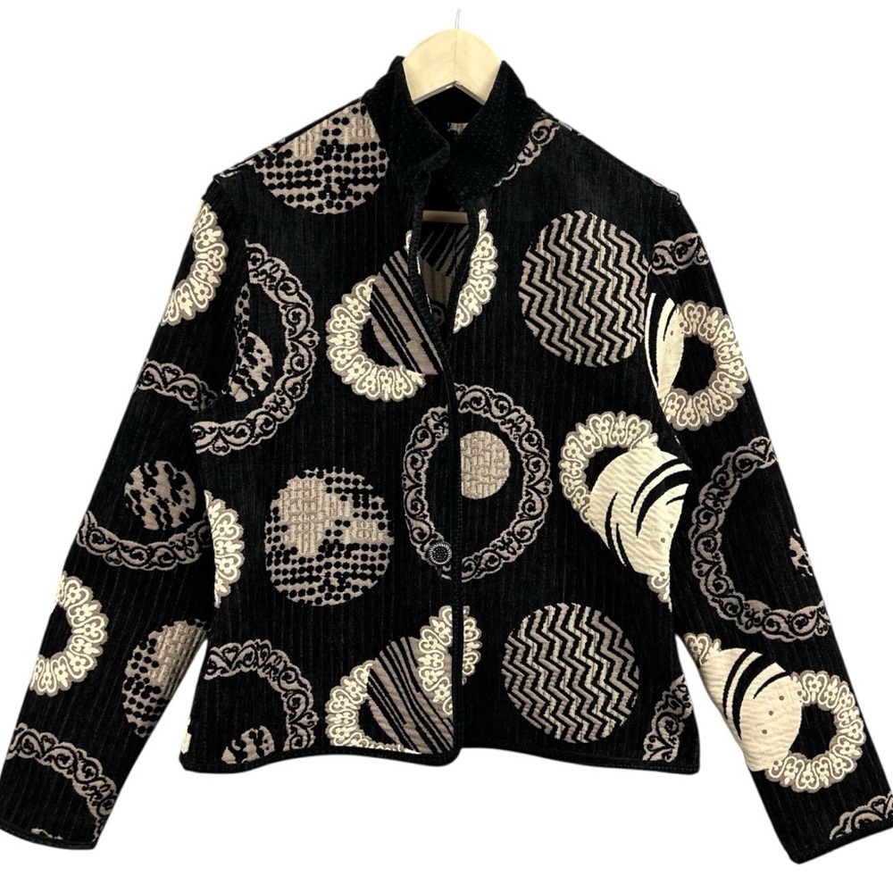 Khangura Premiere Reversible Tapestry Jacket Blazer Size Medium